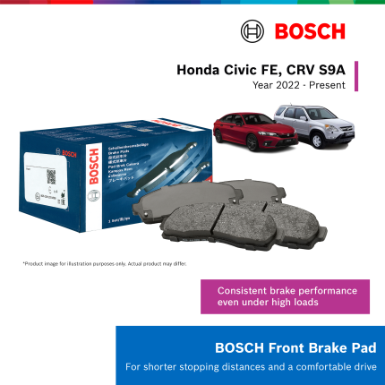 Bosch Front Brake Pads for Honda Civic FE CRV S9A (2022–Present)
