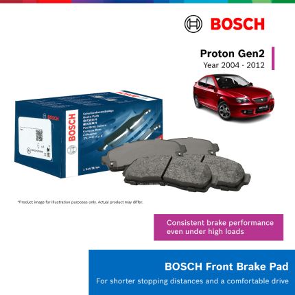 Bosch Front Brake Pads for Proton Gen2 1.3 1.6 (2004–2012)