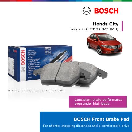 Bosch Front Brake Pads for Honda City GM2 TMO 2nd Gen (2008–2013)