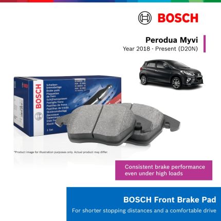 Bosch Front Brake Pads for Perodua Myvi M800 D20N (2018–2021)