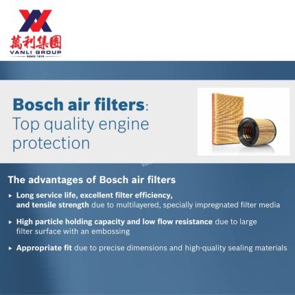 Bosch Air Filter for Toyota Hilux Innova Fortuner ( 17801-YZZA1 ) - 0 986 AF2 180