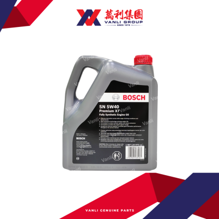 BOSCH Premium X7 Fully Synthetic  SN 5W40 Engine Oil (4 Litres) 1 Carton - 4 Bottles