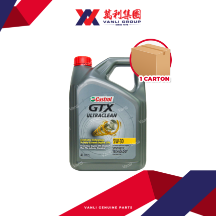 CASTROL GTX Ultraclean Semi Synthetic 5W30 Engine Oil  (4 Litres) - 1 Carton = 6 Bottles