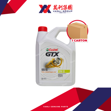 Castrol GTX Mineral 10W30 Engine Oil (3 Litres) - 1 Carton = 6 Bottles