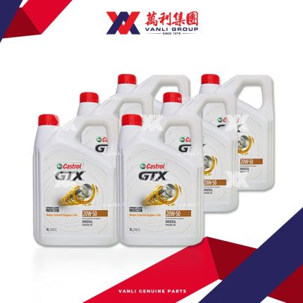 Castrol GTX Mineral 20W50 Engine Oil (4 Litres) - 1 CARTON = 6 Bottles