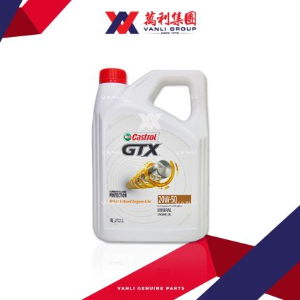 Castrol GTX Mineral 20W50 Engine Oil (4 Litres) - 1 CARTON = 6 Bottles