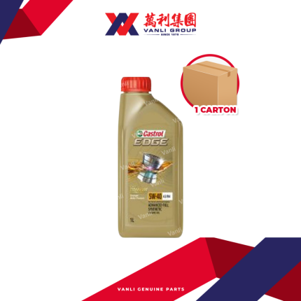 Castrol EDGE Fully Synthetic 5W40 Engine Oil (1 Litre) - 1 Carton = 24 Bottles