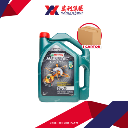 Castrol MAGNATEC Stop-Start Fully Synthetic 0W20 Engine Oil (4 Litres) - 1 Carton = 6 Bottles