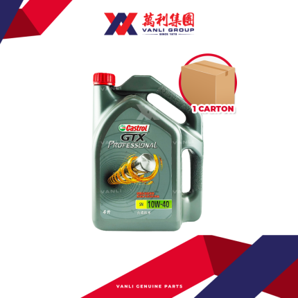 Castrol GTX Professional Semi Synthetic 10W40 Engine Oil (4 Litres) - 1 Carton = 6 Bottles