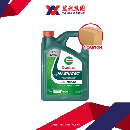 Castrol Magnatec Fully Synthetic 0W20 Engine Oil (3.5L) - 1 Carton = 6 Bottles