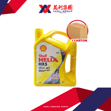 Shell Helix HX5 15W40 Engine Oil (4 Litres) - 1 Carton = 4 Bottles