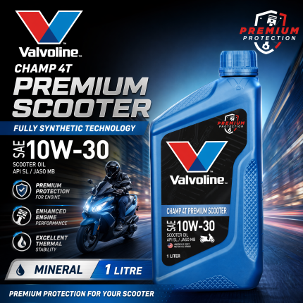 Valvoline Champ 4T Premium Scooter Mineral Engine Oil 10W-30 1L