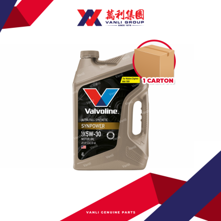 VALVOLINE SYNPOWER 5W30 FULLY Synthetic Engine Oil (4L) - 1 Carton = 4 Bottles