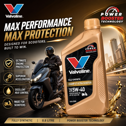Valvoline Champ 4T Ultra Scooter Fully Synthetic Engine Oil 5W-40 0.8L