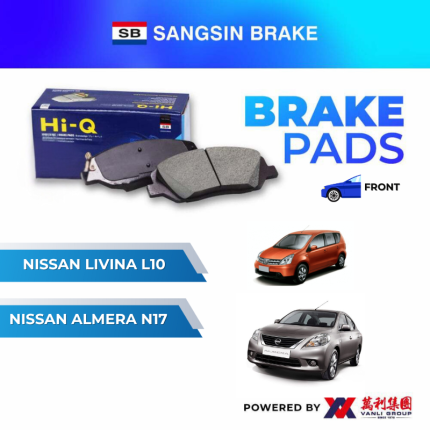 Sangsin Brake FRONT Brake Pads For NISSAN LIVINA / ALMERA - SP-2084