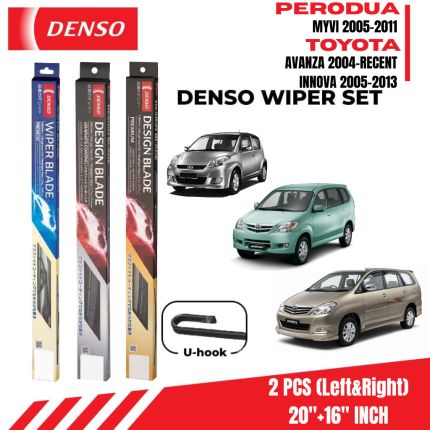DENSO Conventional Wiper Set 20/16 inch for Perodua Myvi Toyota Avanza
