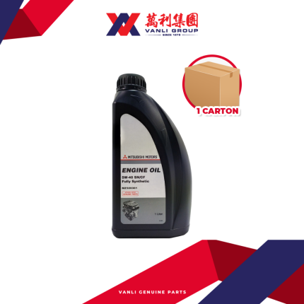 Mitsubishi Genuine Fully Synthetic 5W40 Engine Oil (1 Litres) - 1 Carton = 24 Bottles