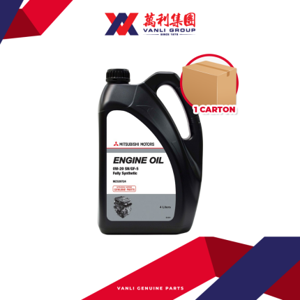 Mitsubishi Genuine Fully Synthetic 0W20 Engine Oil  ( 4 Litre ) - 1 Carton = 6 Bottles