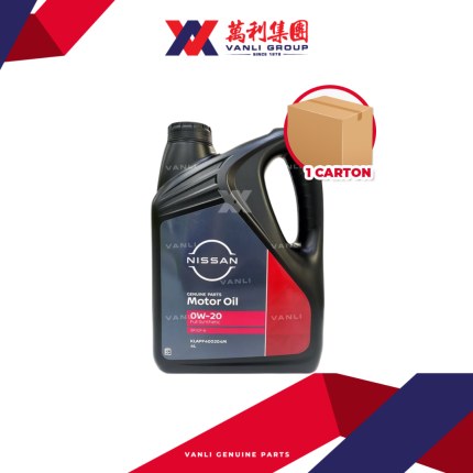 Nissan Genuine Fully Synthetic 0W20 Engine Oil (4 Litres) - 1 Carton = 4 Bottles