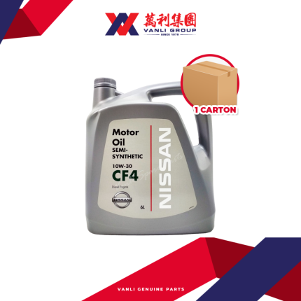 Nissan Genuine CF4 Semi Synthetic 10W30 Engine Oil (6 Litres) - 1 Carton = 2 Bottles