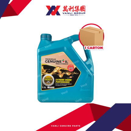 Perodua Genuine Fully Synthetic SAE 0W20 Engine Oil API SN (3.5 Litre) - 1 Carton = 4 Bottles