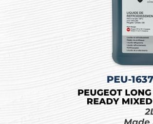 Peugeot Long Life Coolant Ready Mixed Antifreeze 2L