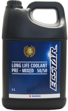 Suzuki Coolant Long Life Pre-mixed 50/50  ( 4 Litre ) - 1 Carton = 4 Bottles