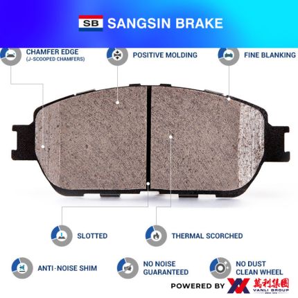 Sangsin Brake FRONT Brake Pads For CHEVROLET OPTRA - SP-1103