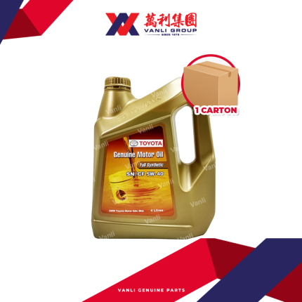 Toyota 5w40 semi engine oil  4l - ( 1 carton 6 bottles )