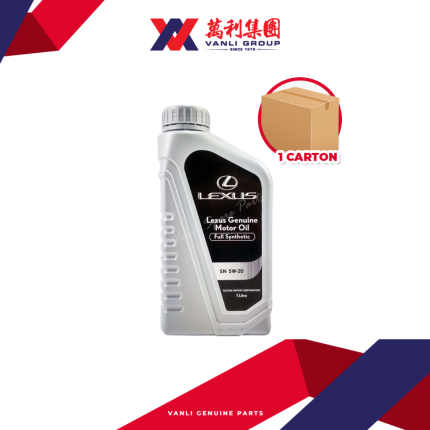 Lexus Fully Synthetic 5W20 Engine Oil  ( 1 Litre ) - 1 Carton = 24 Bottles