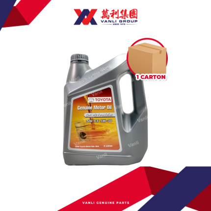 Toyota Engine Oil Genuine Semi Synthetic 5W30 Engine Oil Original  ( 4 Litre ) - 1 Carton = 6 Bottles